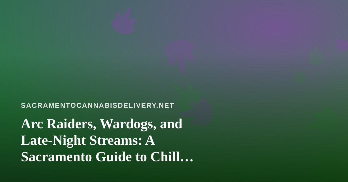 Arc Raiders, Wardogs, and Late-Night Streams: A Sacramento Guide to Chill Gaming Sessions