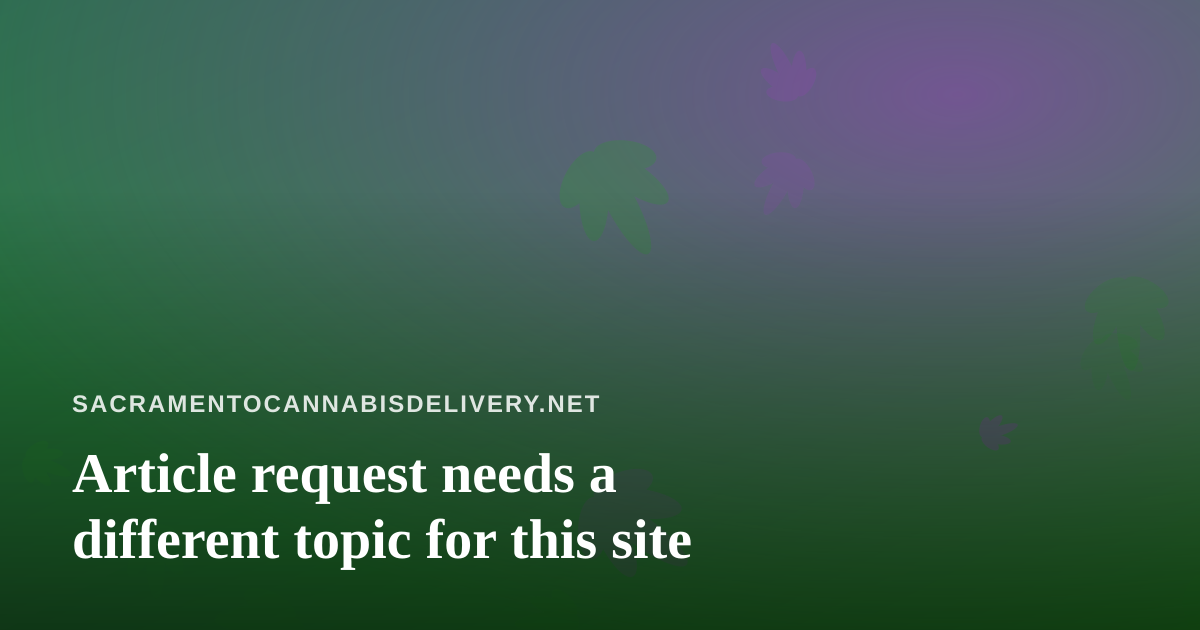 Article request needs a different topic for this site