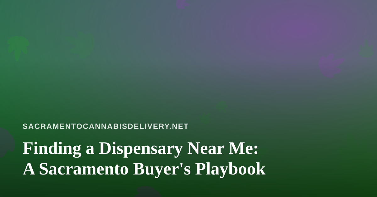 Finding a Dispensary Near Me: A Sacramento Buyer’s Playbook