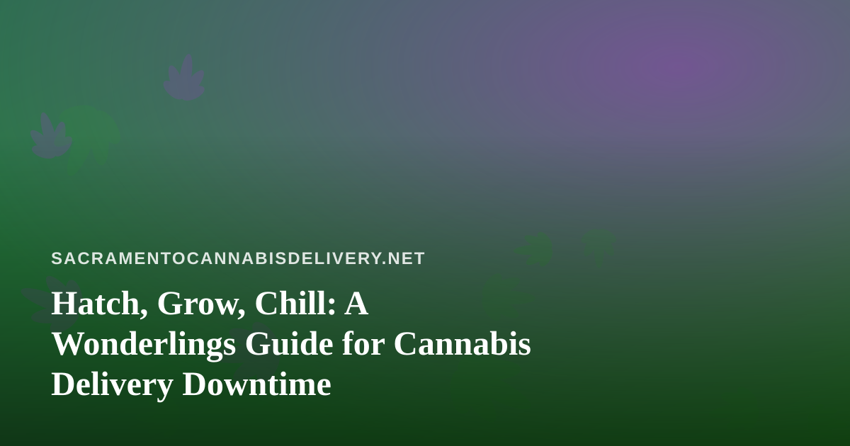 Hatch, Grow, Chill: A Wonderlings Guide for Cannabis Delivery Downtime